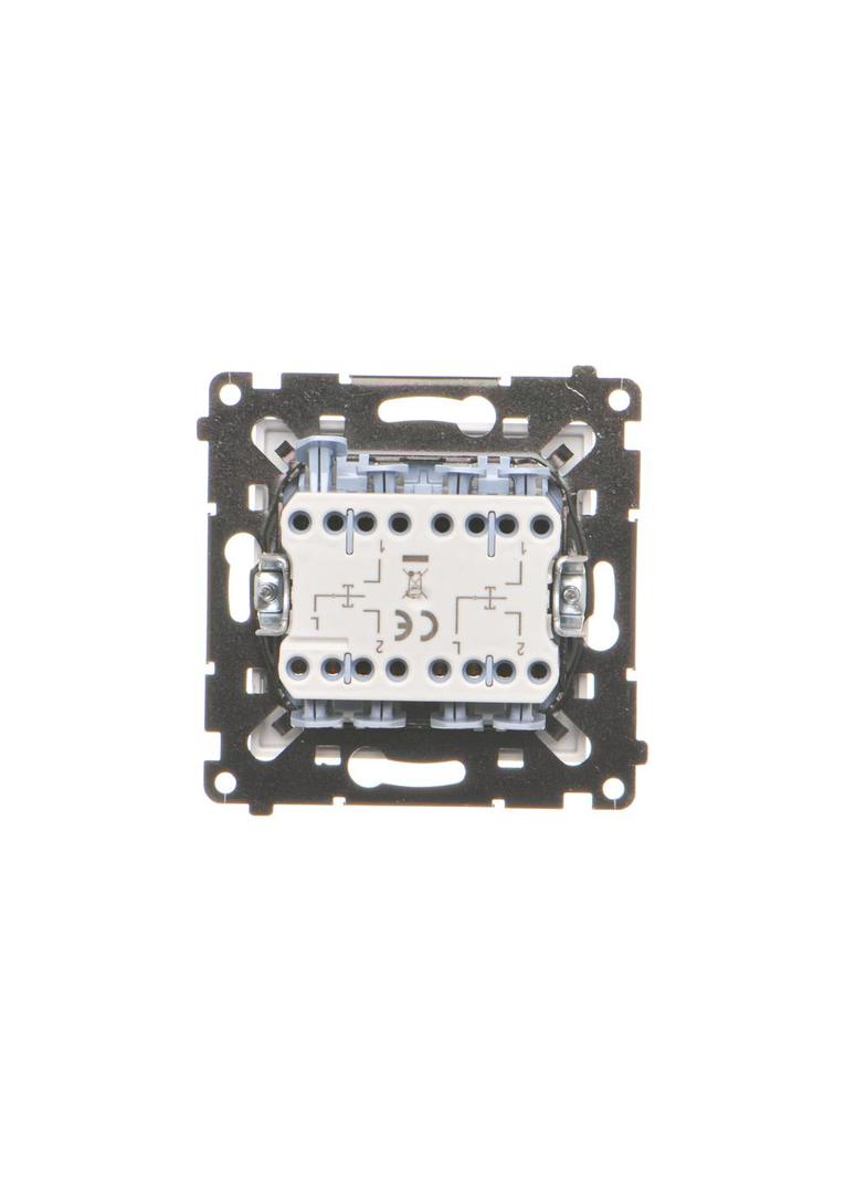 Simon 55 Przycisk zwierny poczwórny 10 AXm szybkozłączka Biały mat