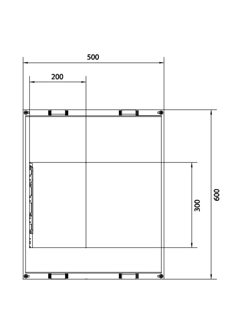 univers N Podzespół rozstaw 60mm 3-pol. 8xNH00 listwowe 600x500mm odpływ góra UE42B8N HAGER