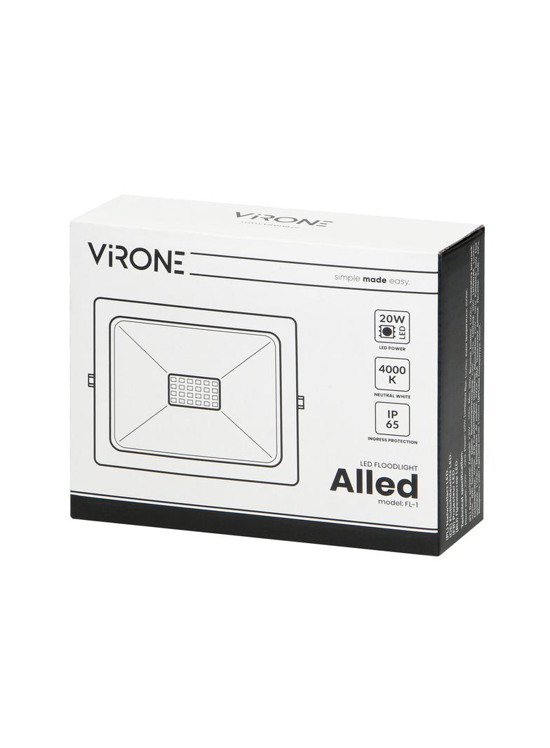 ALLED 20W Naświetlacz LED 1600lm IP65 4000K Alu+szkło FL-1 ORNO