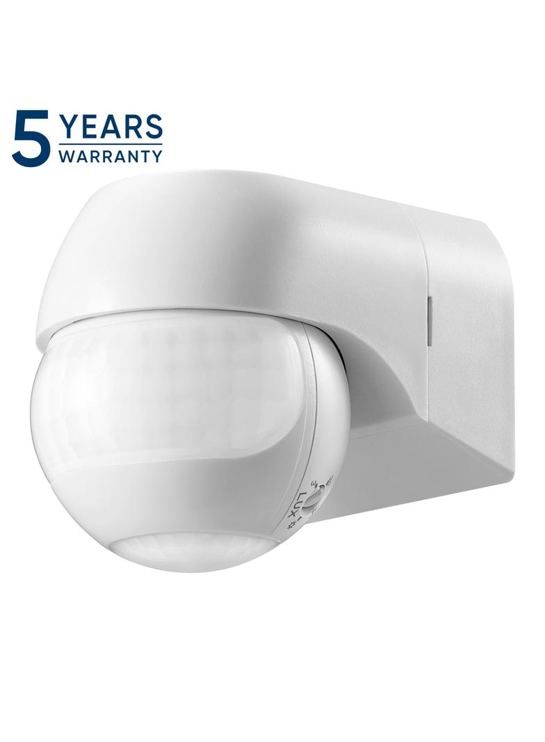 Czujnik ruchu 180° IP44, 800W, max 15m, mini, biały