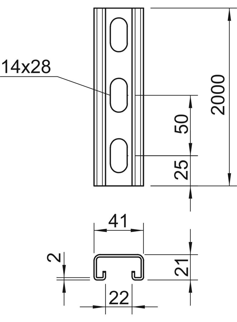 MS4121P2000A2, Szyna profilowa