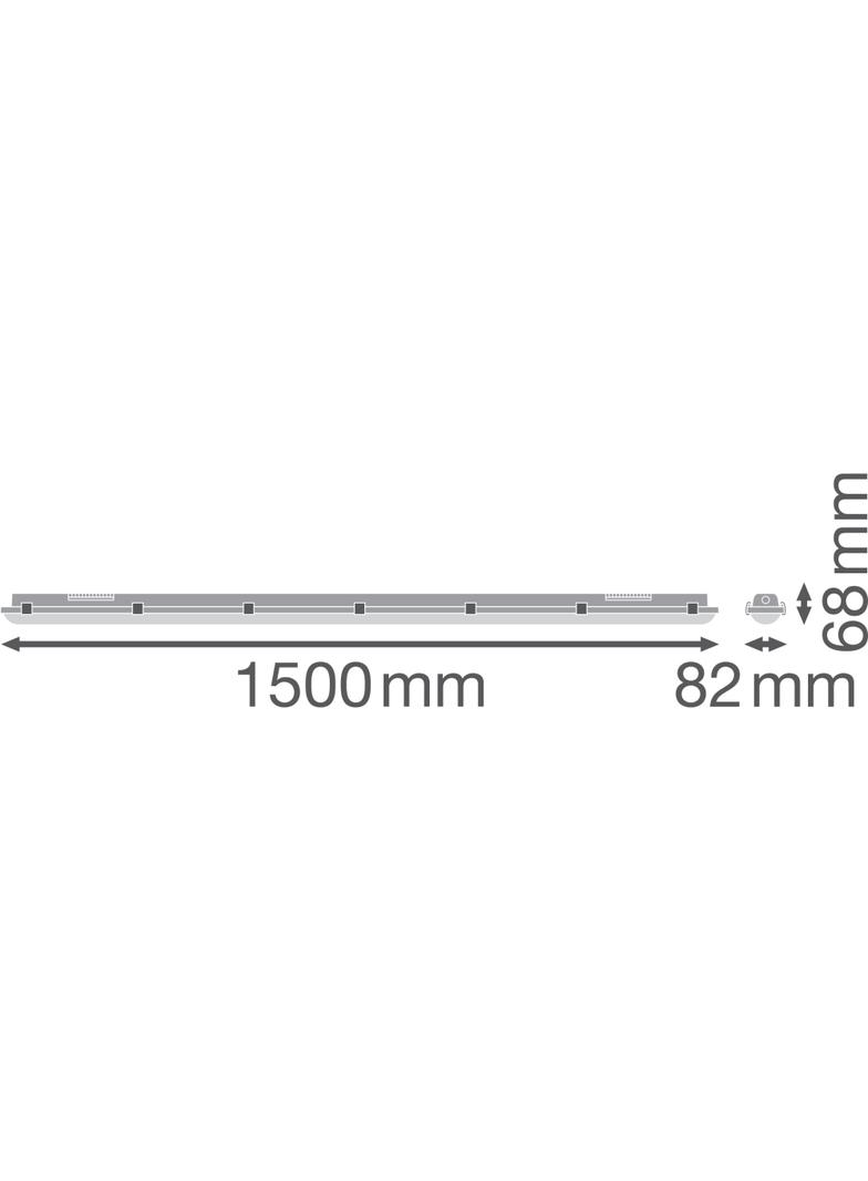 Oprawa DAMP PROOF DALI 1500 46W 865 IP65 GY
