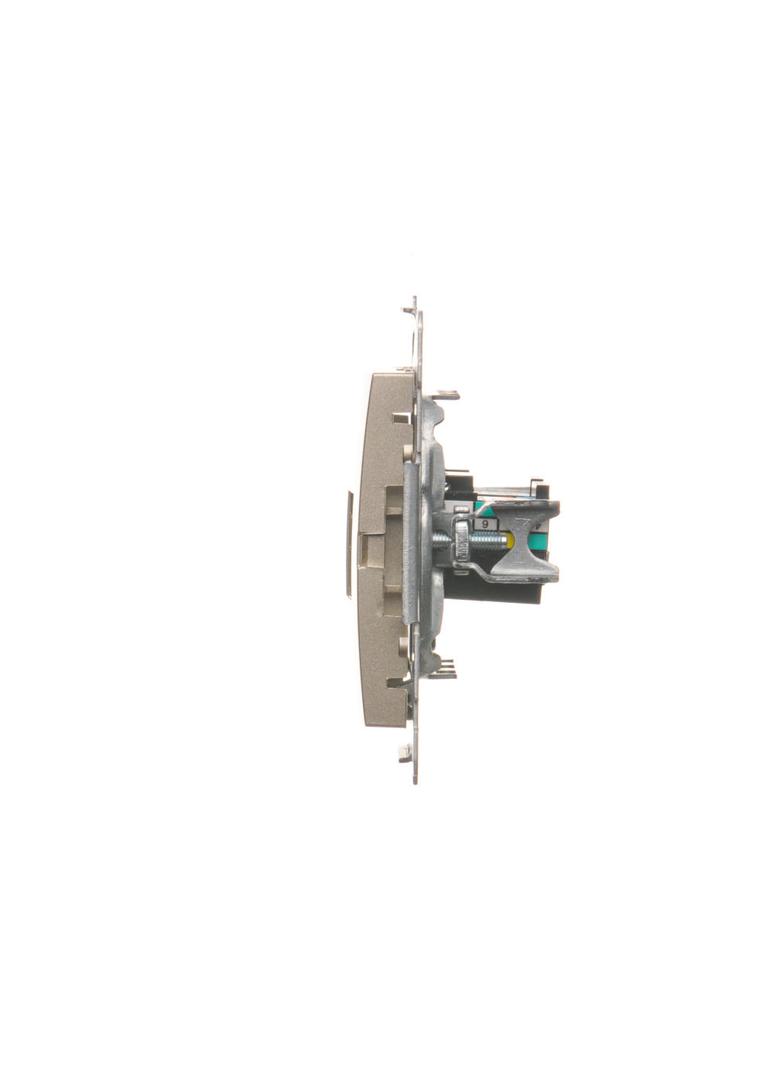 Simon 54 Gniazdo komputerowe RJ45 kategoria 5e + telefoniczne RJ12 złoty mat D5T.01/44 KONTAKT