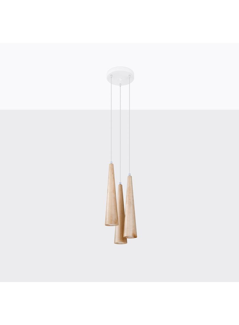 Sollux Lampa wisząca SULA 3P naturalne drewno SL.1101