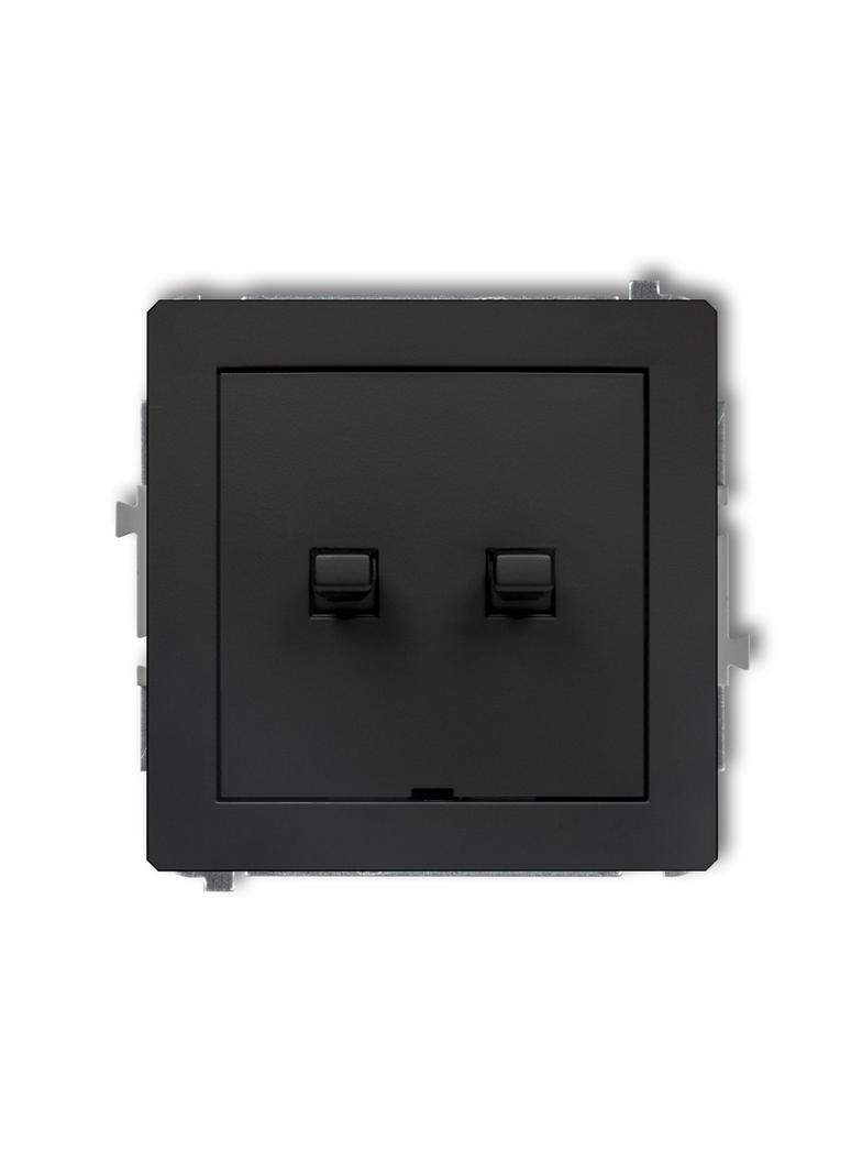 DECO Mechanizm łącznika jednobiegunowego ze schodowym w stylu amerykańskim (dwa klawisze bez piktogr