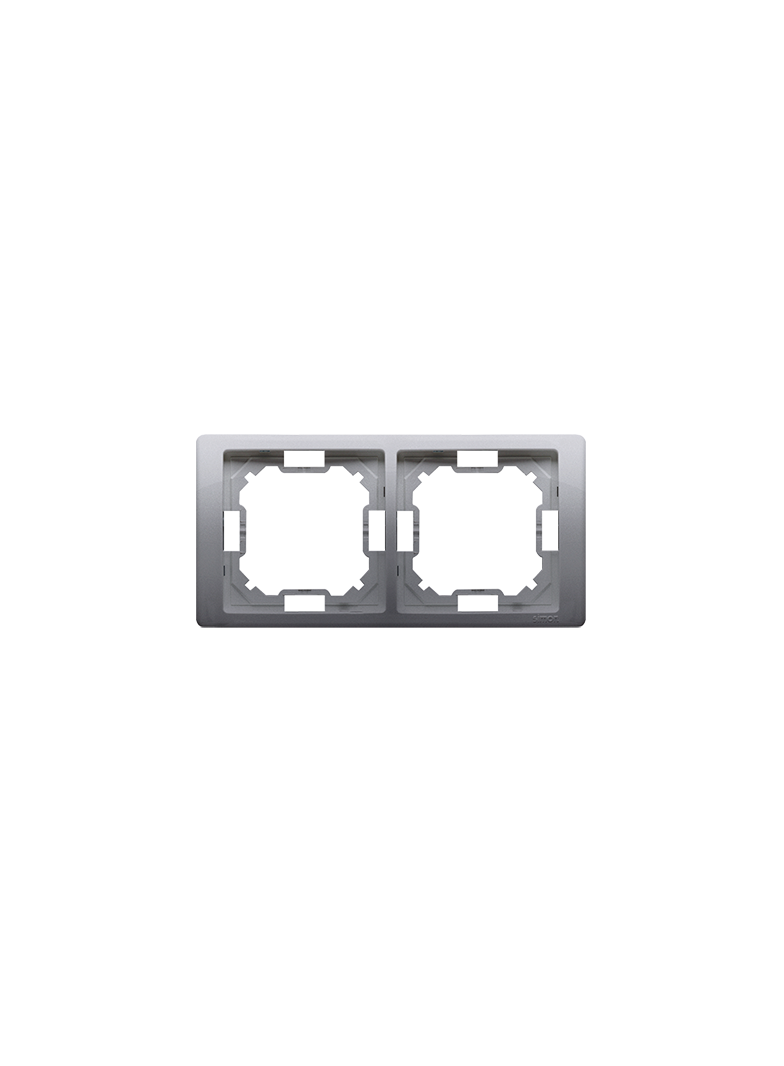 Simon Basic Neos Ramka 2-krotna NEOS – uniwersalna poziom i pion stal inox BMRC2/21 KONTAKT