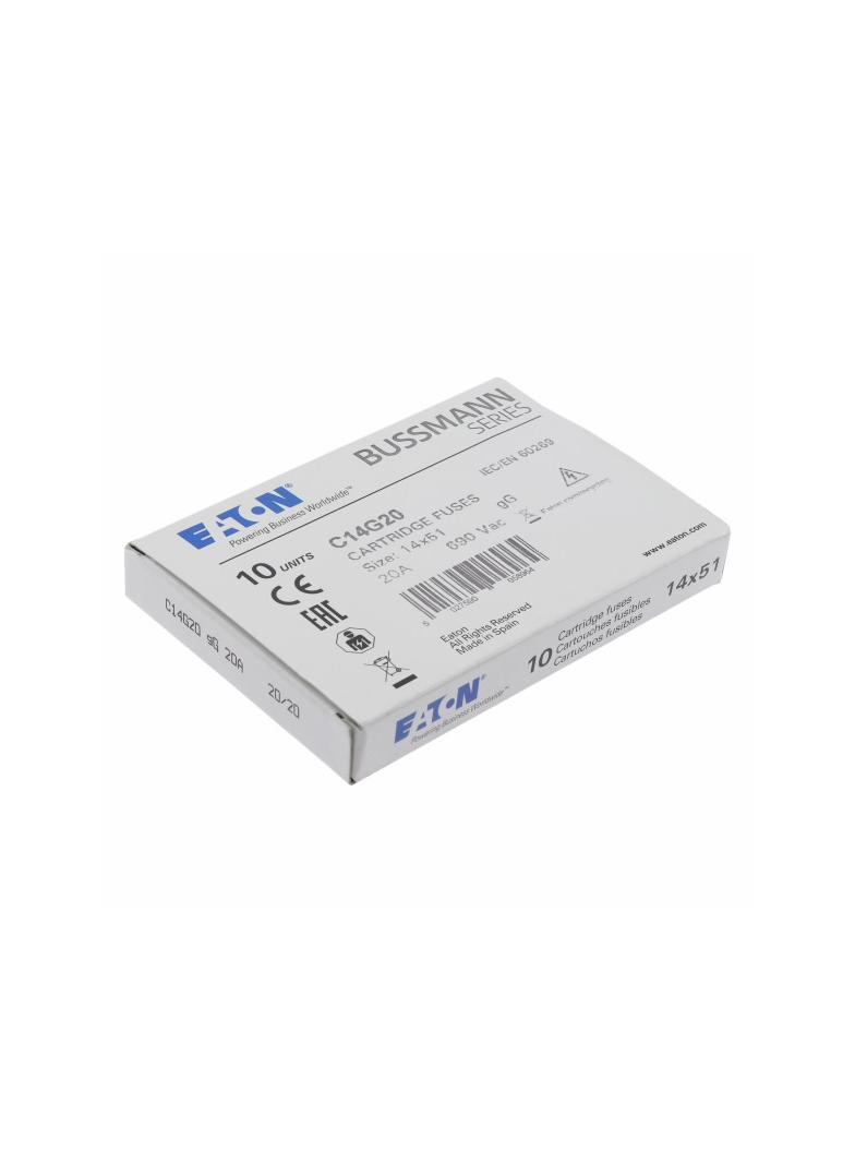 CYLINDRICAL FUSE 14 x 51 20A GG 690V AC Wkładka cylindryczna 14 x 51mm 20A GG 500V AC C14G20 EATON