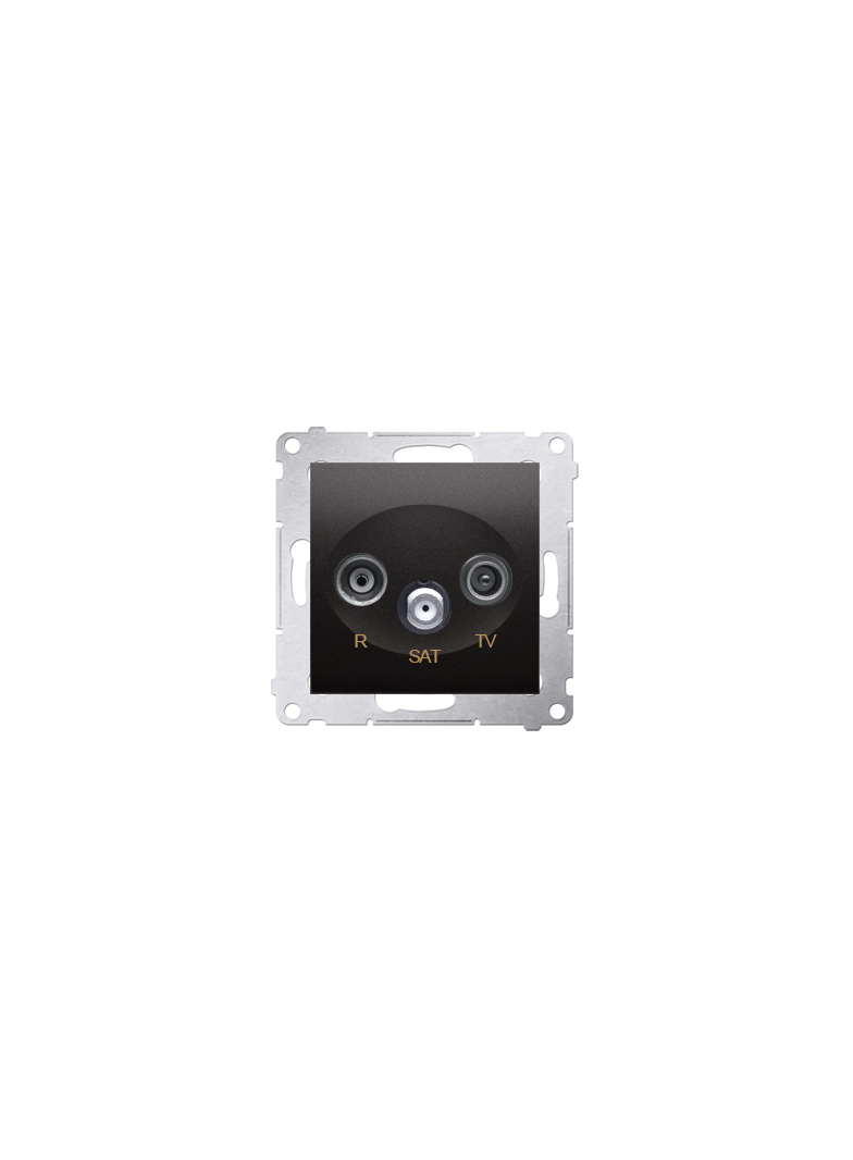 Simon 54 Gniazdo antenowe R-TV-SAT przelotowe antracyt