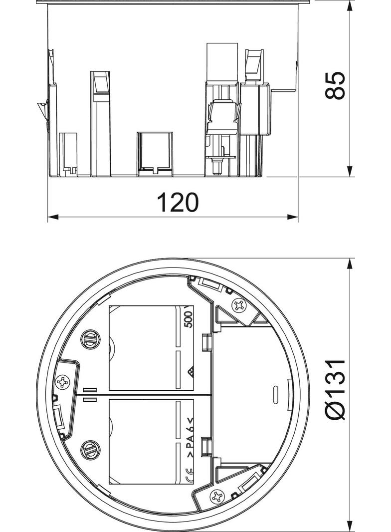 MT R2 1-1, Puszka instalacyjna do for GES R2