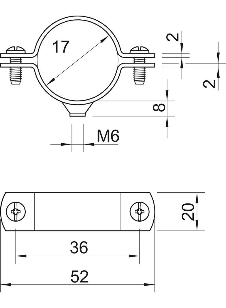 2900/W, ŚRUB.OBEJ.DYSTANS.3/8"M6
