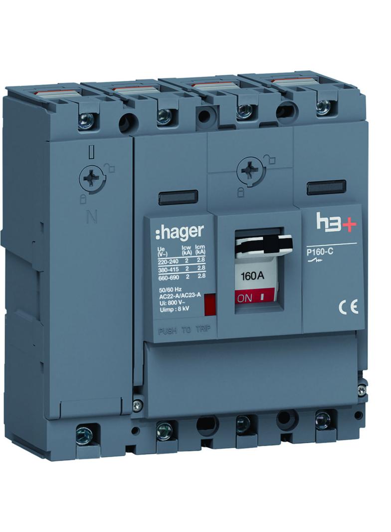 MCCB Rozłącznik mocy h3+ P160 4P 160A