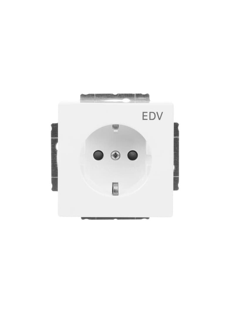 CARAT/FUTURE Gniazdo SCHUKO Z nadrukiem „EDV” Z szybkozłączami Z uziemieniem, 2P+E Z przesłonami bi 2CKA002013A5268 ABB
