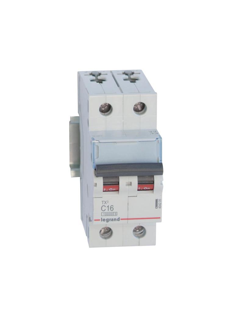 WYŁĄCZNIK NADPRĄDOWY S 312 2P C 16A 10000A SERII TX3, Legrand