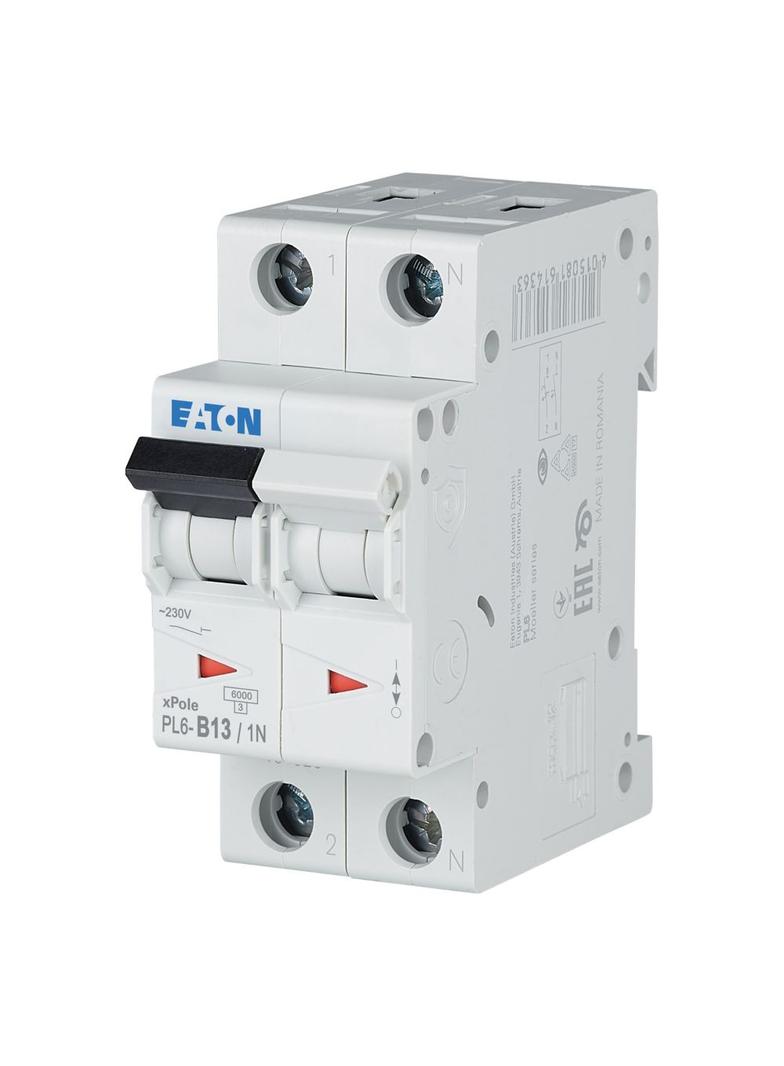 PL6-B13/1N Wyłącznik nadprądowy 6kA B13A 1P+N 106027 EATON