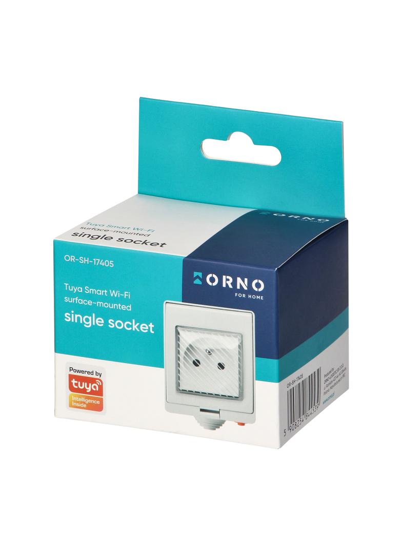 Gniazdo natynkowe hermetyczne IP55 Tuya Smart Wi-Fi OR-SH-17405 ORNO