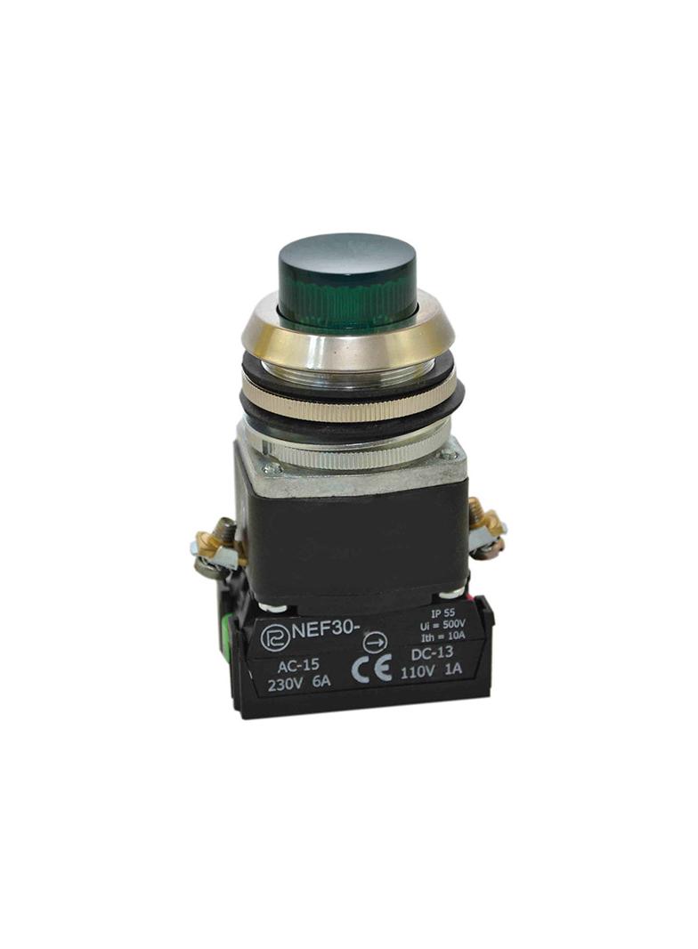 Przycisk NEF30-WLXY/12V zielony