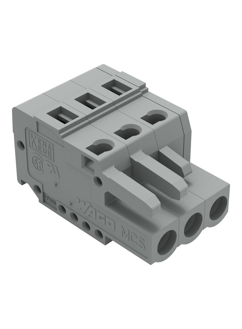 Gniazdo MCS‑MIDI Classic 3‑biegunowe szare raster 5mm 231‑103/026‑000 /100szt./ WAGO