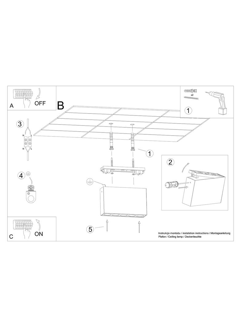 Sollux Plafon SOLE czarny LED SL.1212