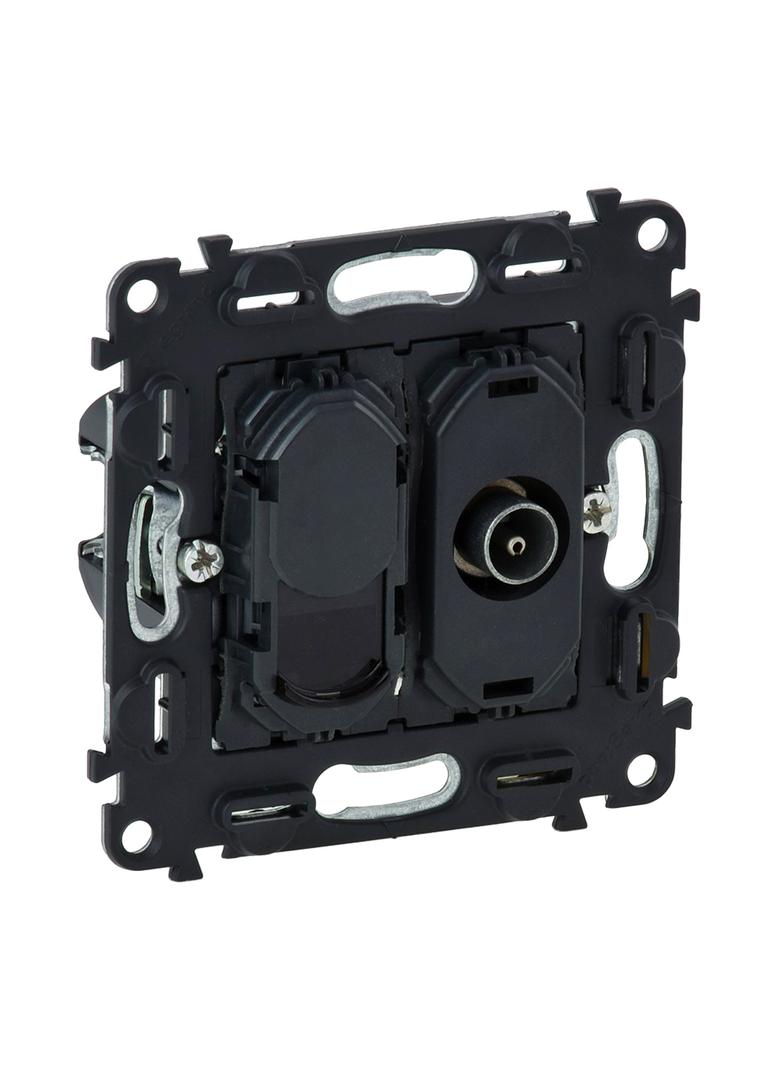 Valena Life Gniazdo Męskie Tv + Rj45 Kat. 6 Utp 753055 LEGRAND