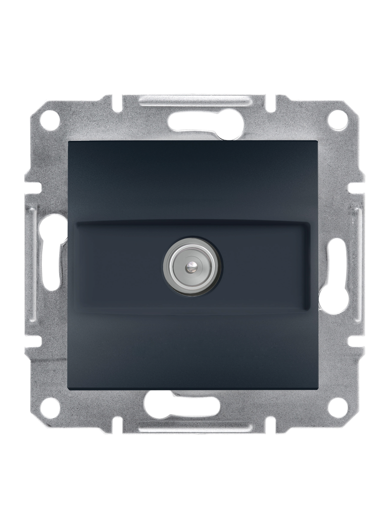 Asfora, gniazdo TV końcowe 1dB, bez ramki, antracyt