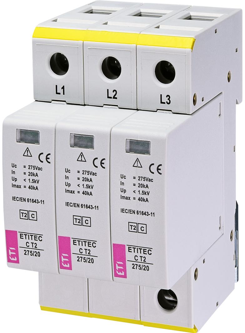 Ogranicznik przepięć T2 (C) TEC C T2 275/20 3+0 002440399 ETI