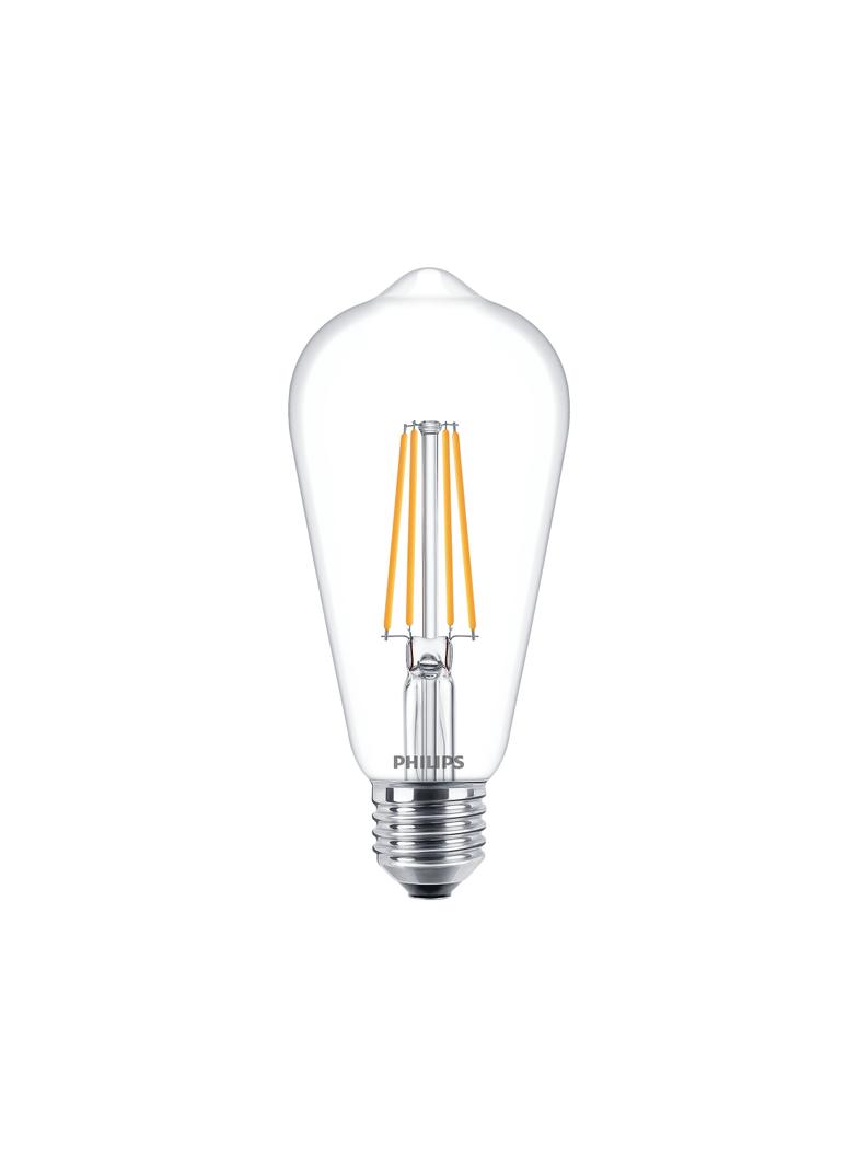 Żarówka LED 7W=60W 806lm 2700K barwa ciepła kulka 7-60W E27 ST64 827 Szkło przezroczyste PHILIPS