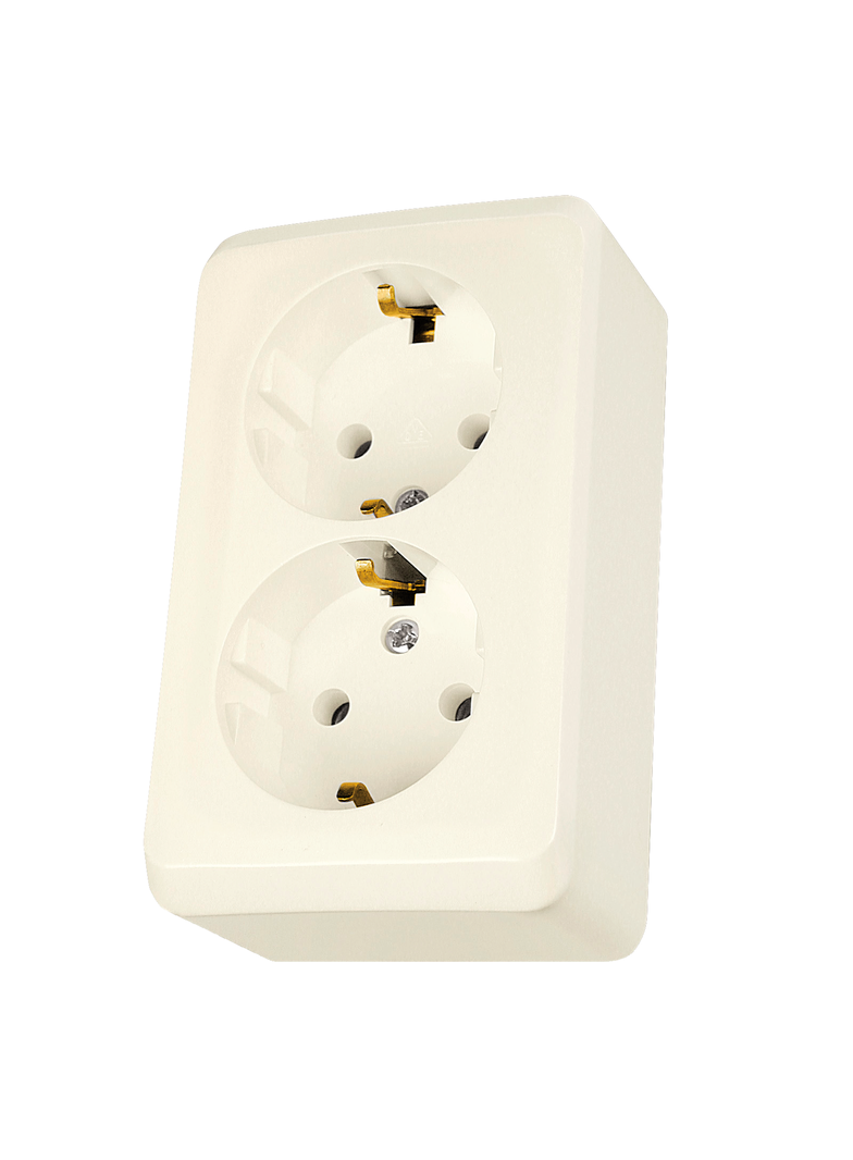 Prima gniazdo podwójne schuko beż WDE001148 Schneider