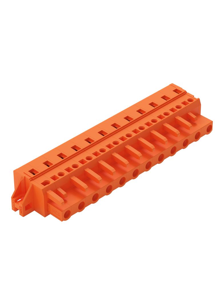 MCS-MIDI Classic gniazdo 12-bieg. pomarańczowe raster 7,62 mm /10szt./ WAGO