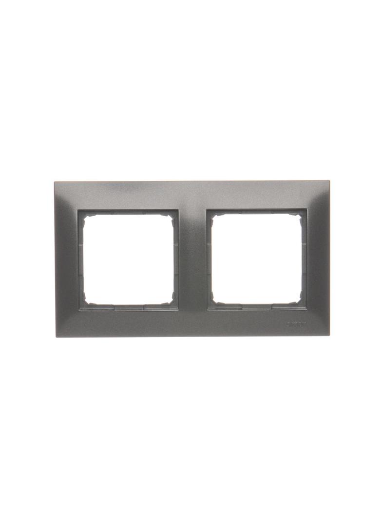 Simon 54 Premium Ramka 2-krotna PREMIUM do puszek karton-gips IP20 / IP44 antracyt DRK2/48 KONTAKT