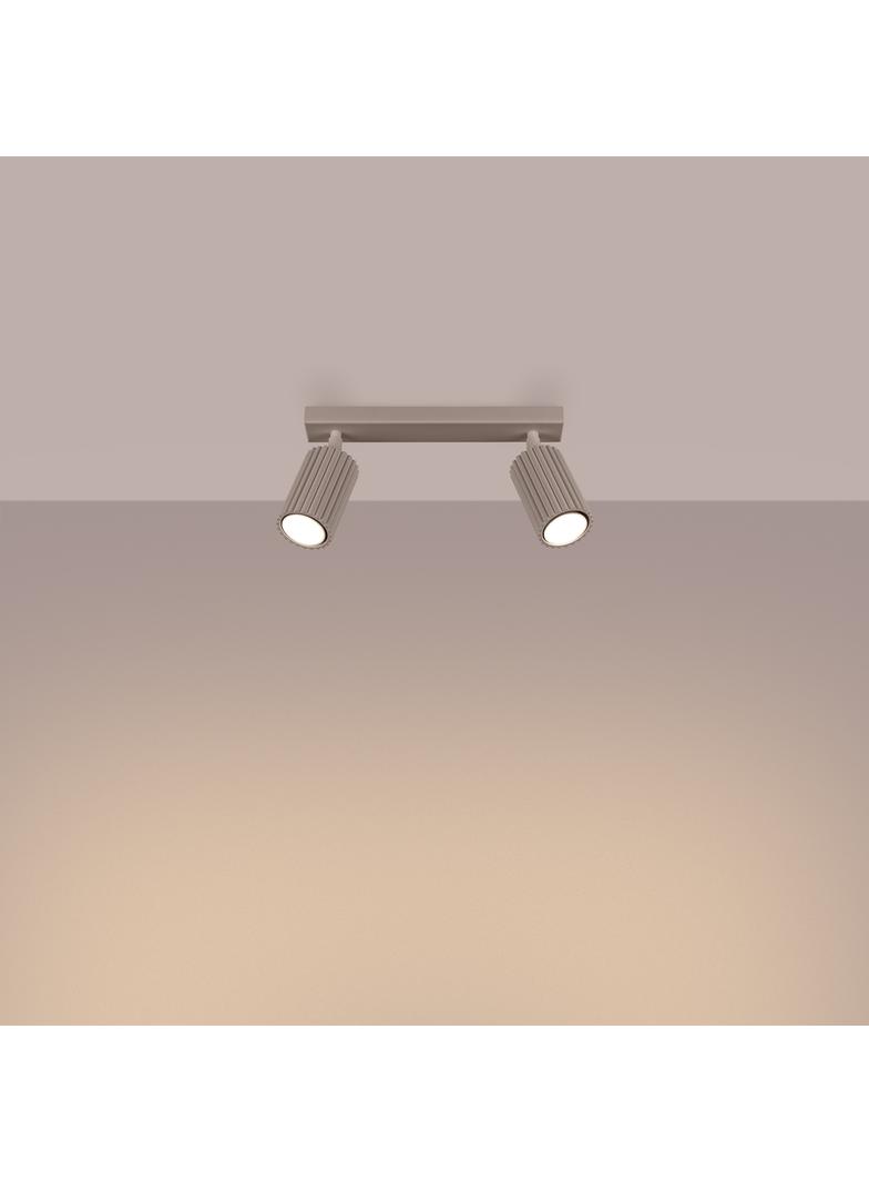 SOLLUX Plafon KARBON 2 taupe ; SL.1763