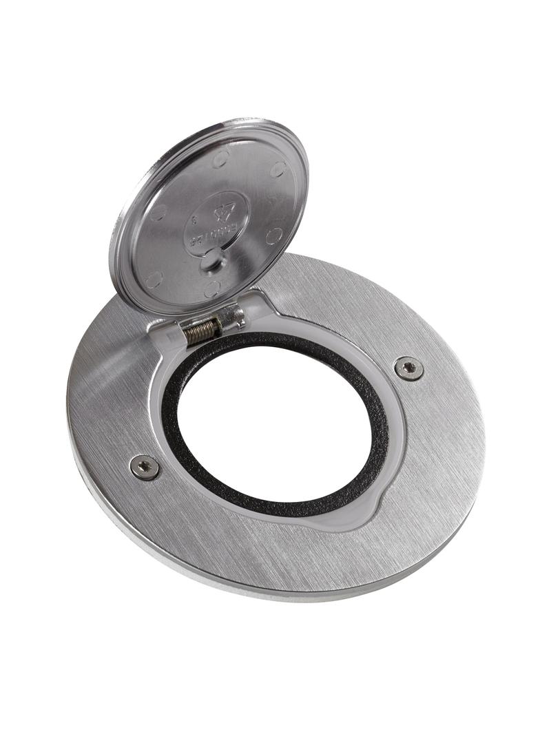 Pokrywa Gniazda Pojedyncza Okrągła Inox 089701 LEGRAND