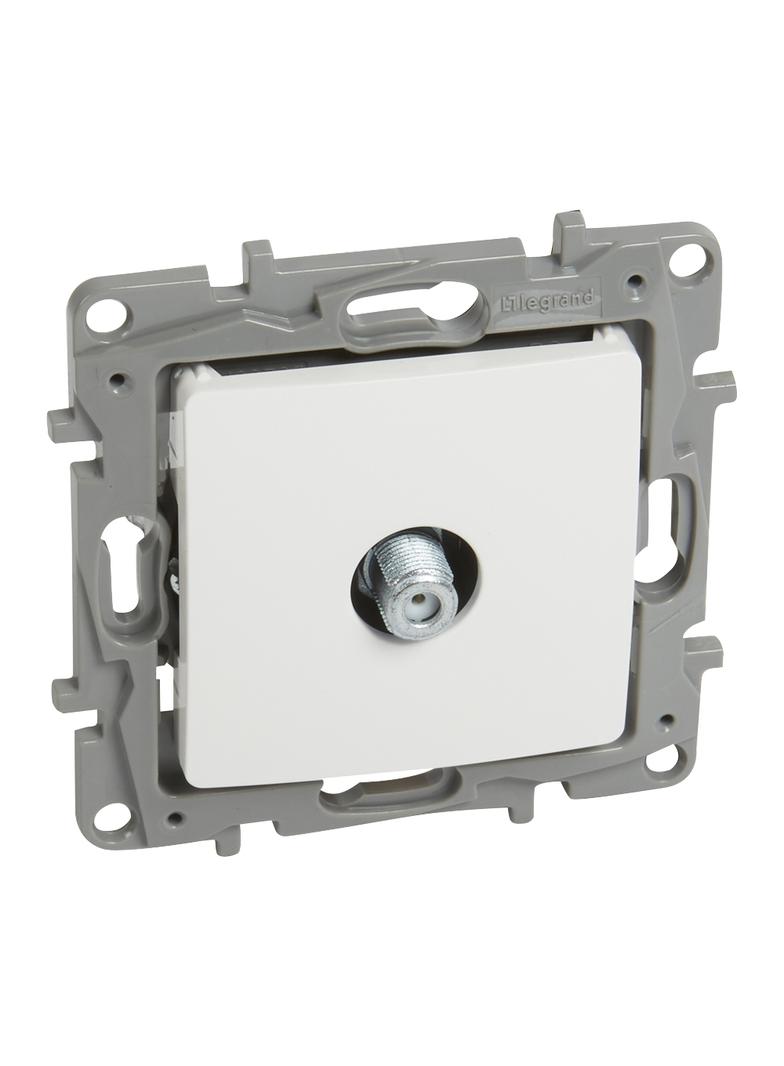 NILOE/NILOE SELECTION - GNIAZDO TV TYP  F  TYPU GWIAZDA 0-2400 MHZ 1 DB BIAŁE, Legrand