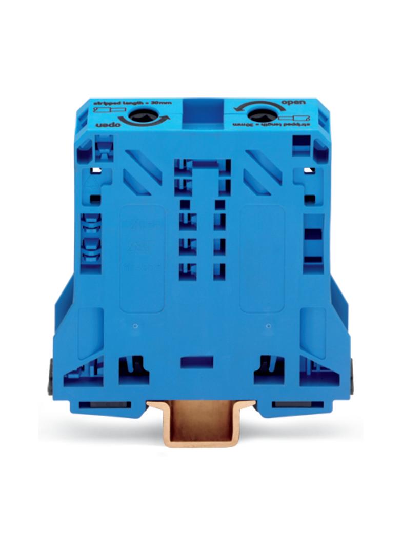 Złączka szynowa 2‑przewodowa 50mm2 niebieska 285‑154 WAGO