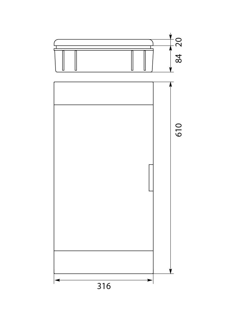 Rozdzielnica SRp-36/BM biała multimedialna podtynkowa IP40 2.137 OPATÓWEK