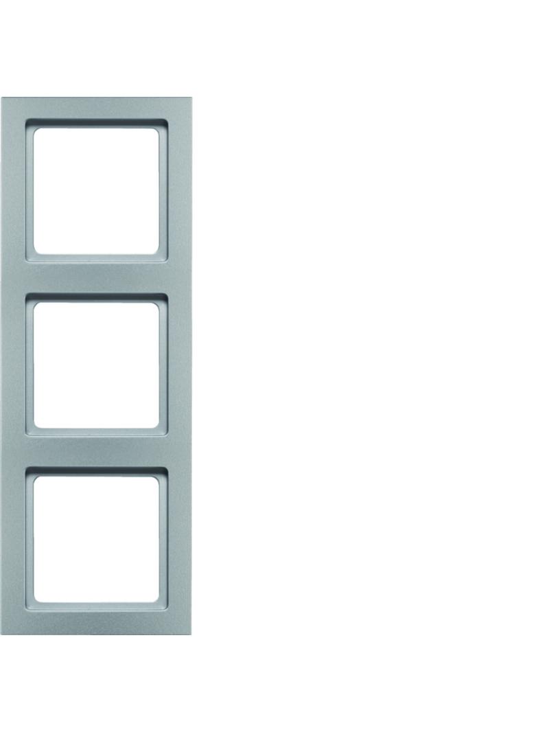 BERKER Q.3 Ramka potrójna aluminium aksamit lakierowana 10136094 HAGER