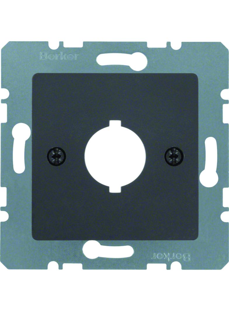 BERKER B.Kwadrat/K.1 Płytka czołowa fi 18,8mm gniazda wyrównania potencjału pojedyncza antracyt 1431