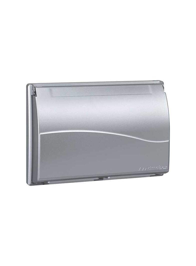 Simon Connect Ramka 3-modułowa do puszki SBM350 z pokrywą 6x K45 aluminium SBMT302/8 KONTAKT