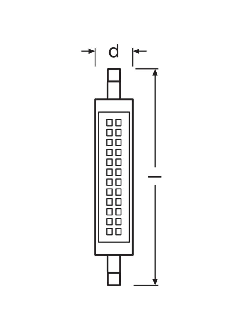 LINE 118 CL 100 non-dim 11W 827 R7S TRZONKI SPECJALNE LEDVANCE