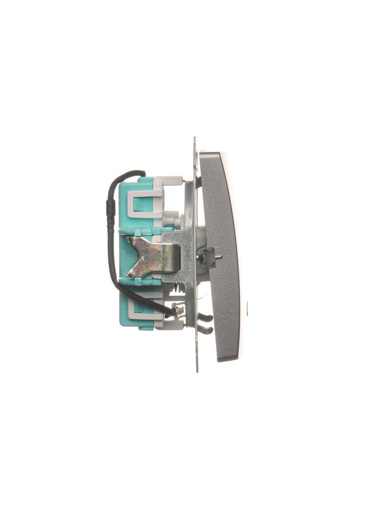 Simon Basic Przycisk pojedynczy zwierny bez piktogramu z podświetleniem LED 10A szybkozłączka stal i