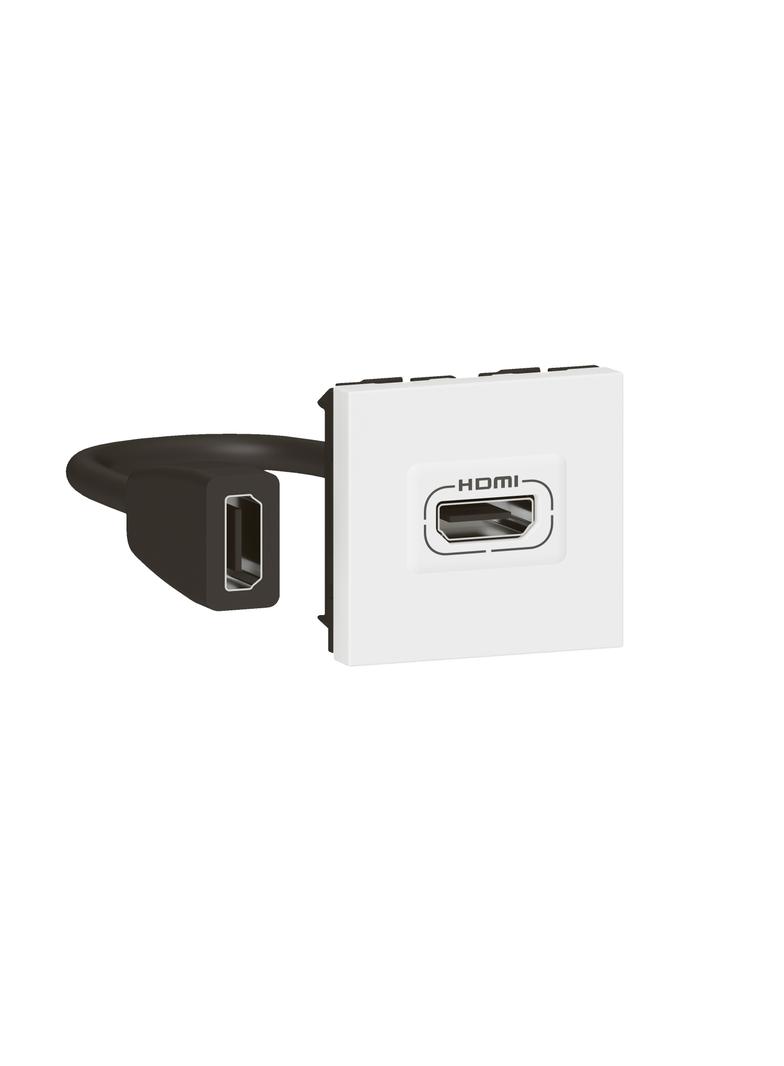 Gniazdo Mosaic HDMI 2-modułowe białe, Legrand