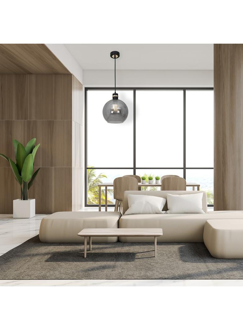 MILAGRO Lampa wisząca OMEGA BLACK/GOLD 1xE27