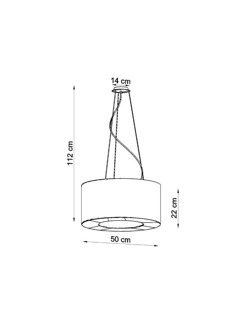 Sollux Żyrandol SATURNO 50 czarny SL.0748