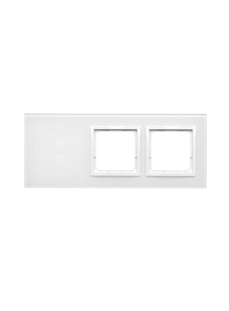 Simon 54 Touch Panel dotykowy S54 Touch 3 moduły 2 pola dotykowe pionowe + 2 otwory na osprzęty S54 biała perła DSTR3300/70 KONTAKT