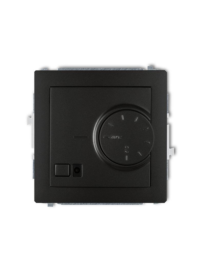 DECO Mechanizm elektronicznego regulatora temperatury z czujnikiem podpodłogowym czarny mat
