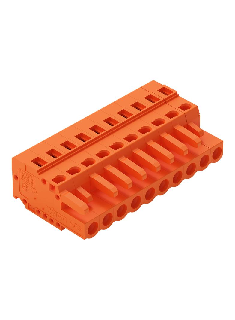 MCS-MIDI Classic gniazdo 10-bieg. pomarańczowe raster 5,08 mm /50szt./ WAGO