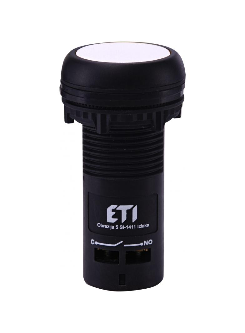 ECF-10-W - Przycisk kompaktowy z guzikiem krytym, 1NO, Biały