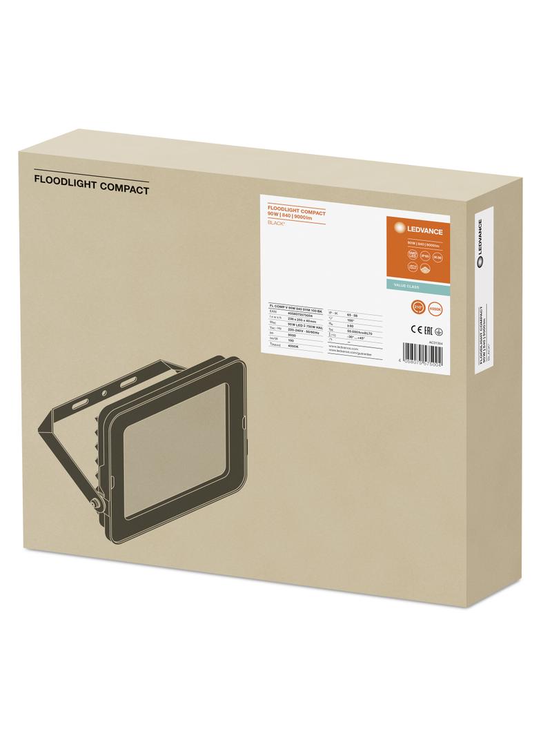 Naświetlacz LED FLOOD COMPACT V 90W 840 SYM 100 BK 4058075575004 LEDVANCE