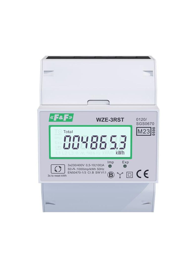 Trójfazowy licznik zużycia energii 80A z funkcją RESET F&F