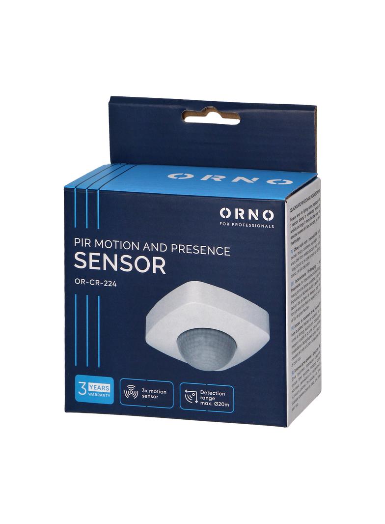 Czujnik ruchu i obecności 360st. IP20, 2000W, |n|3 sensory OR-CR-224 ORNO