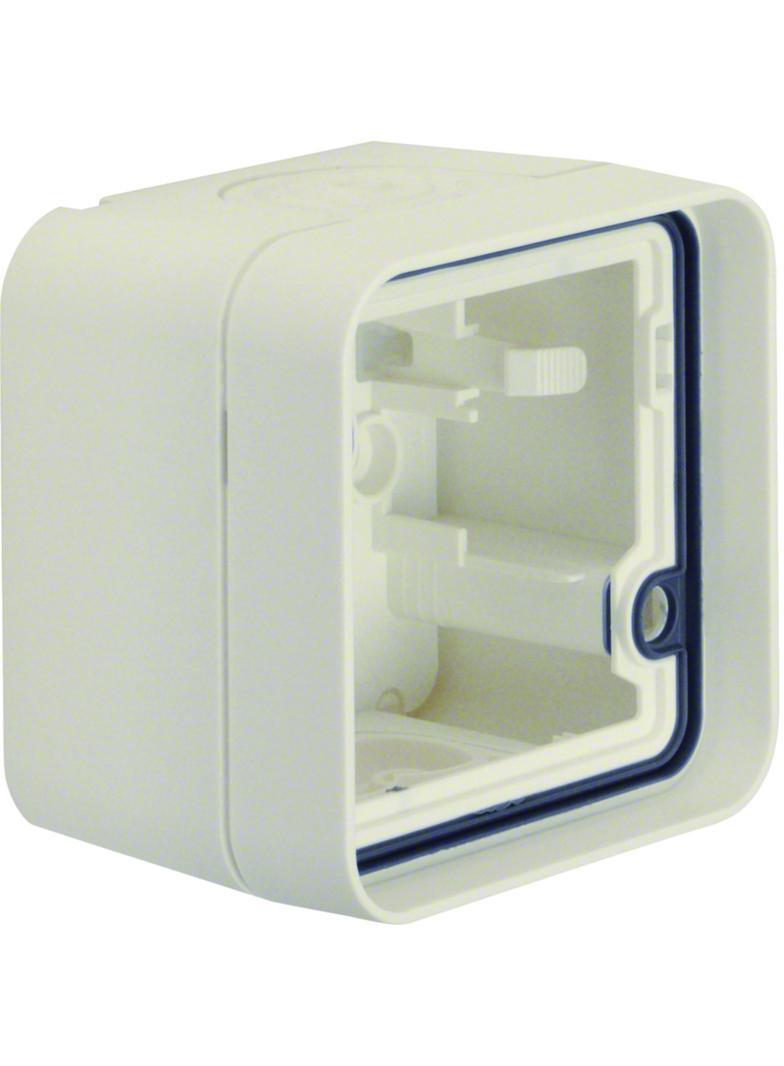 BERKER W.1 Adapter natynkowy pojedyncza IP55 biały 6118913502 HAGER